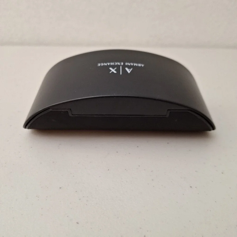 Armani Exchange Glasses Case Black Hardcase Fold Open